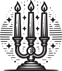 vector illustration of candles