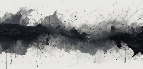An image of a 3D wall texture with a modern, abstract splatter paint design in monochrome. 8k,