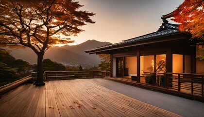 Japanese traditional house amidst nature - scenic, cultural beauty