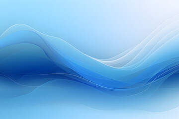 Smooth blue wave shapes on light blue background