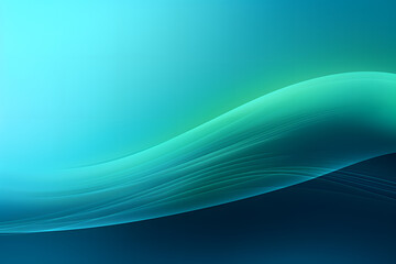 Abstract green and blue wave design on gradient background