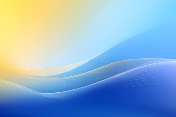 Naklejka premium Abstract blue waves with yellow sunlight effect