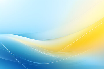 Gradient wave design with yellow and blue tones