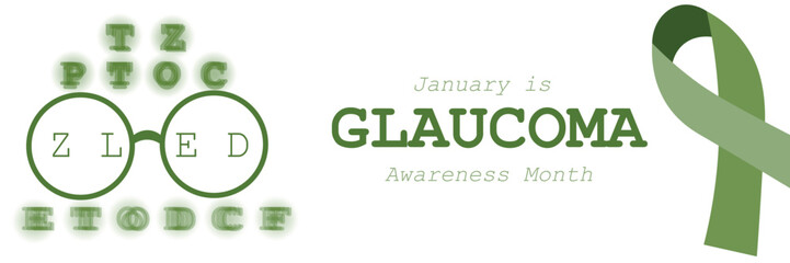Long banner for Glaucoma Awareness Month - obrazy, fototapety, plakaty