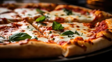 cheese margarita pizza food illustration tomato basil, dough crust, mozzarella sauce cheese...