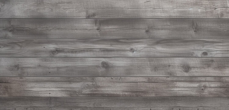 A detailed image of a 3D wall texture with a rustic, barn wood appearance in weathered grey. 8k,