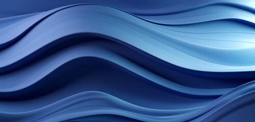 A detailed view of a 3D wall texture featuring an abstract, ripple water effect in shades of blue. 8k,