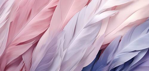 A high-definition image showcasing a 3D wall texture with a soft, feather pattern in pastel colors. 8k,