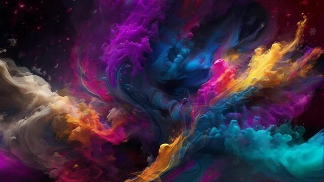 Abstract colorful cloud video animation, Seamless Animation Video Background in 4K Resolution	