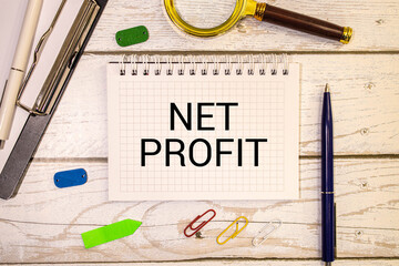 Net profit - actual profit after working expenses not included in the calculation of gross profit...