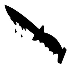 bloody knife silhouette