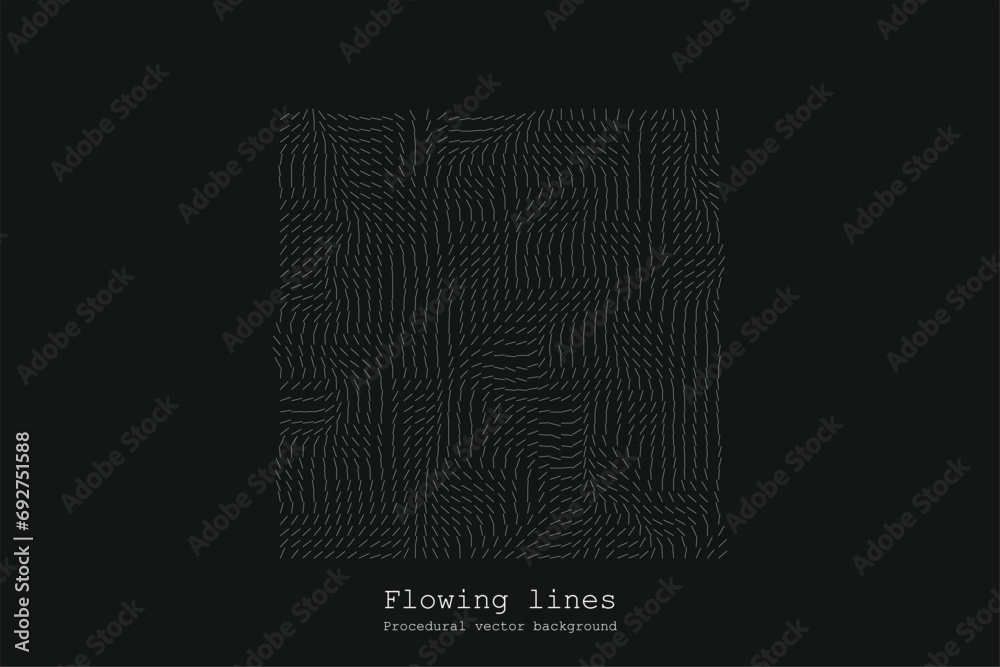Poster abstract line matrix pattern. noise flow dynamic.