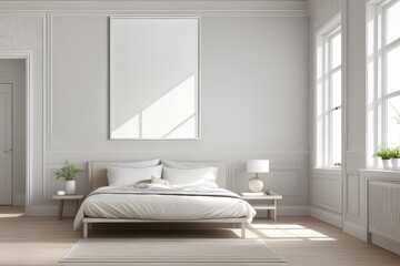 Obraz na płótnie Canvas 3d render, modern interior design, living room with sofa
