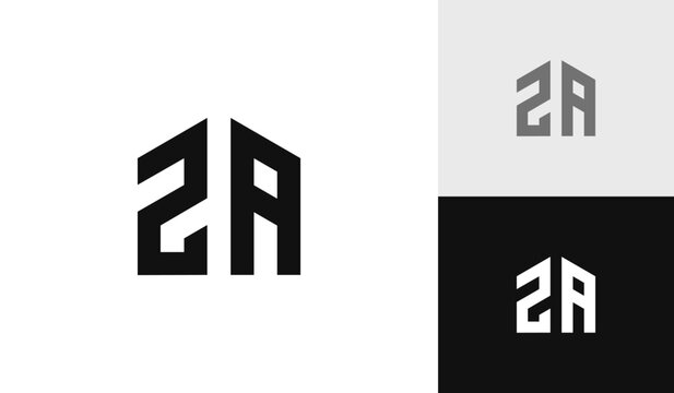Letter 2A initial with house shape logo design
