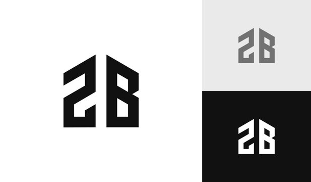 Letter 2B initial with house shape logo design