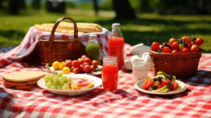 salad family picnic food illustration cheese crackers, burgers hotdogs, watermelon lemonade salad family picnic food
