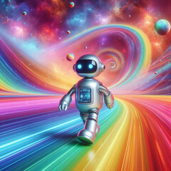 robot and the rainbow