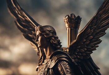 Graphic and biblical representation of the Archangel Michael