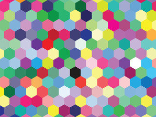 abstract rainbow background.  hexagon vector design