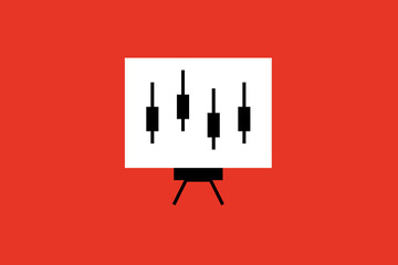 presentation of flow chart illustration. Vector illustration in flat style design.	