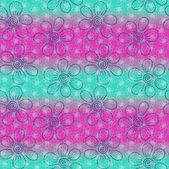 Cartoon retro floral seamless flower pattern for wrapping paper and fabrics and linens and kids clothes print