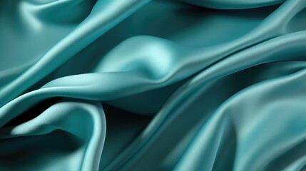 A close up of a teal colored fabric.