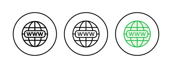Obraz premium Web icon set. go to web icon. web click icon