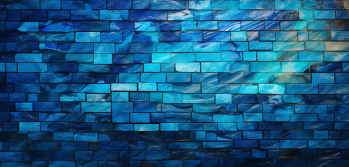A captivating 3D mosaic with intricate color contrasts and dynamic patterns against a deep ocean blue background.