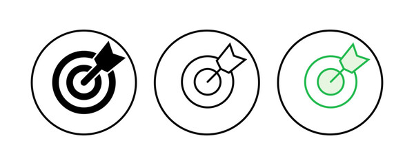 Target icon set. goal icon vector. target marketing icon vector