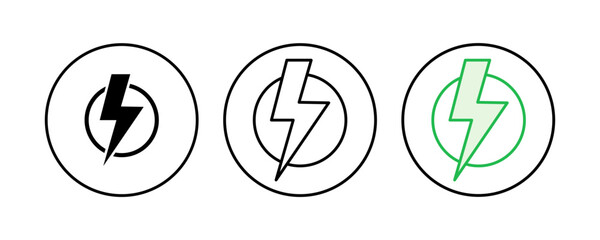 Power icon set. Power Switch Icon. Electric power