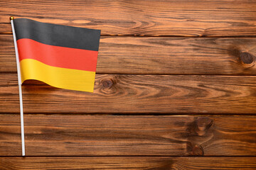 Flag of Germany on wooden background