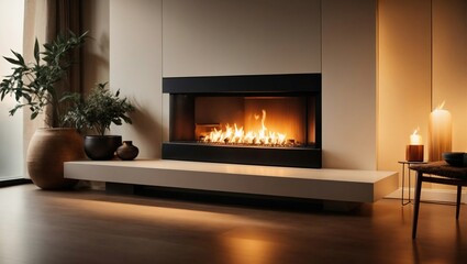 a living-room fireplace, Generative ai