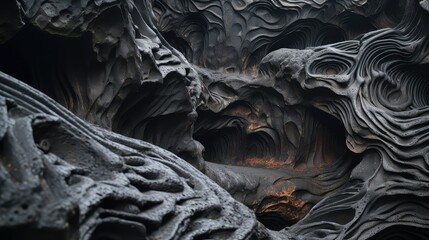 underground lava tubes cave illustration spelunking volcanic, formation subterranean, darkness stalactites underground lava tubes cave