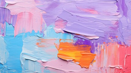 Fragment Of Multicolored Texture Painting.Abstract Art