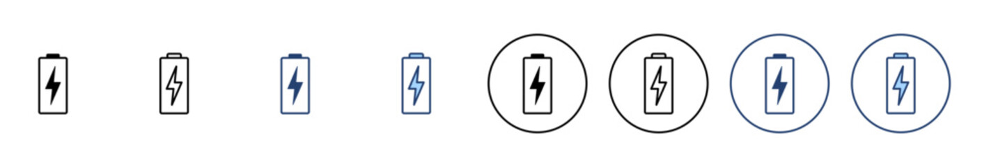 Battery icon vector. battery Charging sign. battery charge level - obrazy, fototapety, plakaty