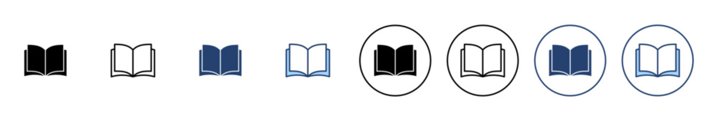Book icon vector. open book sign and symbol. ebook icon