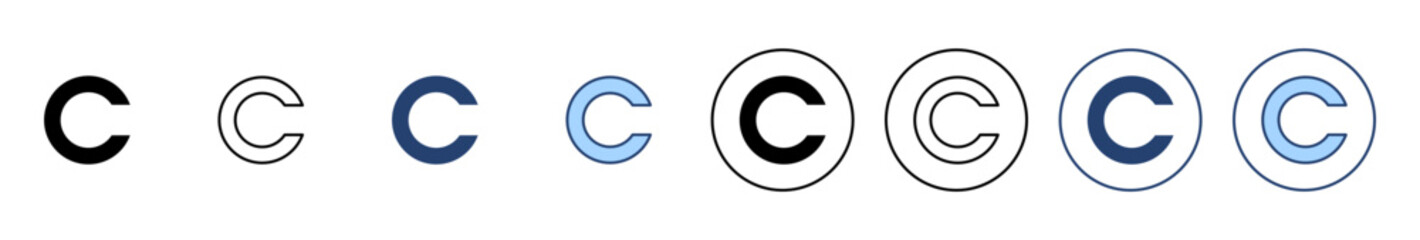 Copyright icon vector. copyright sign and symbol