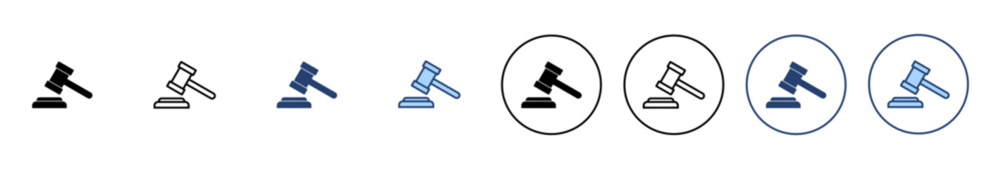 Gavel icon vector. judge gavel sign and symbol. law icon. auction hammer