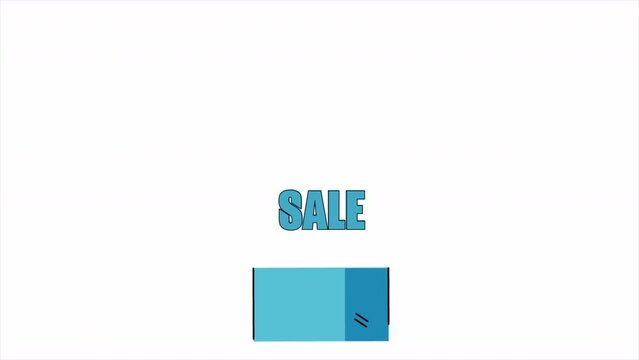 Gift Box Opening And 3D Sale Text