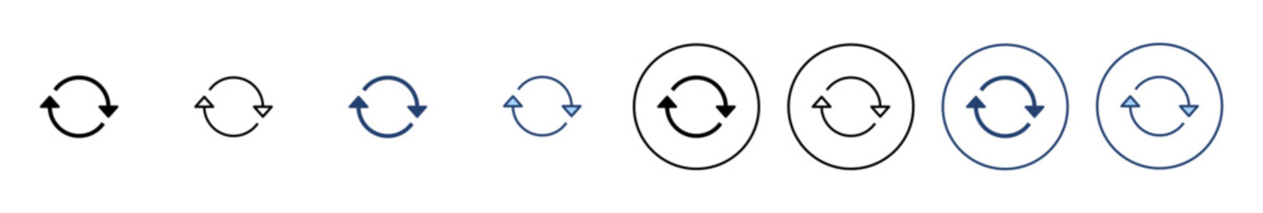 Refresh icon vector. Reload sign and symbol. Update icon.