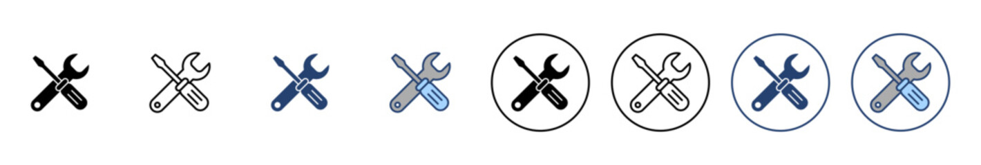 Repair tools icon vector. tool sign and symbol. setting icon. Wrench and screwdriver. Service