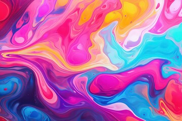 Fototapeta na wymiar Beautiful colorful fluid art for desktop background. Wallpaper Art. Poster design. Colourful Rainbow colors Art design. Generative AI