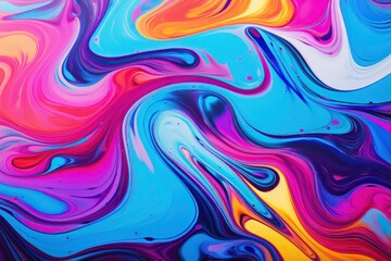 Obraz premium Beautiful colorful fluid art for desktop background. Wallpaper Art. Poster design. Colourful Rainbow colors Art design. Generative AI