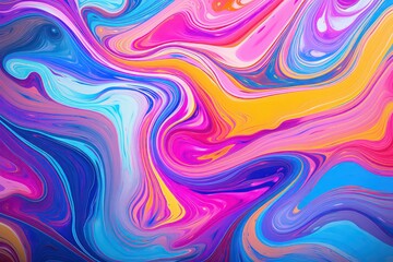 Obraz premium Beautiful colorful fluid art for desktop background. Wallpaper Art. Poster design. Colourful Rainbow colors Art design. Generative AI