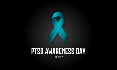 National PTSD Awareness Day June 27 Background Vector Illustration 