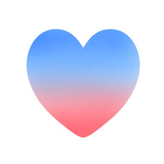 Gradient blue pink heart
