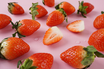 Sweet and sour fresh strawberries