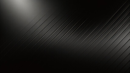 3D-schwarze geometrische abstrakte Hintergrundüberlappungsschicht auf dunklem Raum mit diagonaler Liniendekoration. Modernes grafisches Designelement im Streifenstil für Banner, Flyer, Karten, Broschü