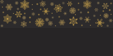 Winter and christmas background vector design with snowflakes with copyspace