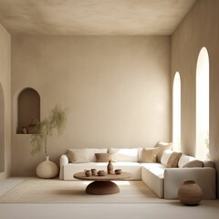 Cozy Minimalist Nook with Elegant Vases modern living room